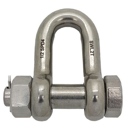 5 Ton 7 8 SWL Stainless Steel D Shackle With Safety Pin