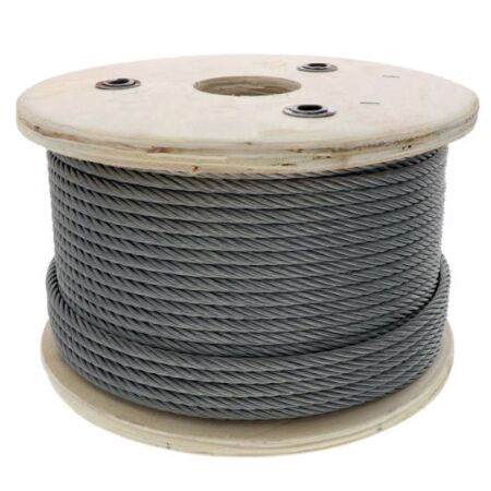Galvanized Steel Wire Rope on Reel, Vinyl Coated, 1x7 Strand